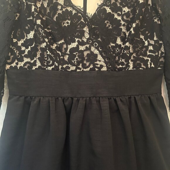 Eliza J black Lace & Faille Dress sz 10P--as seen on PRETTY LITTLE LIARS - Picture 9 of 16